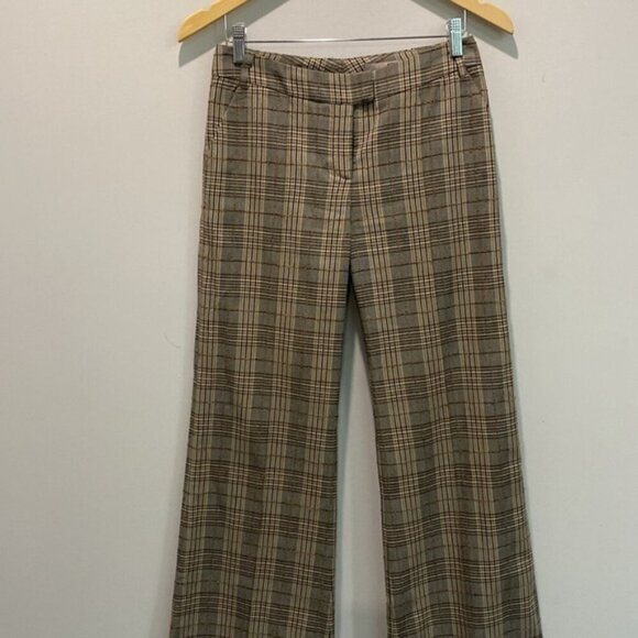 H&M Brown Plaid Flare Pants - Picture 12 of 16